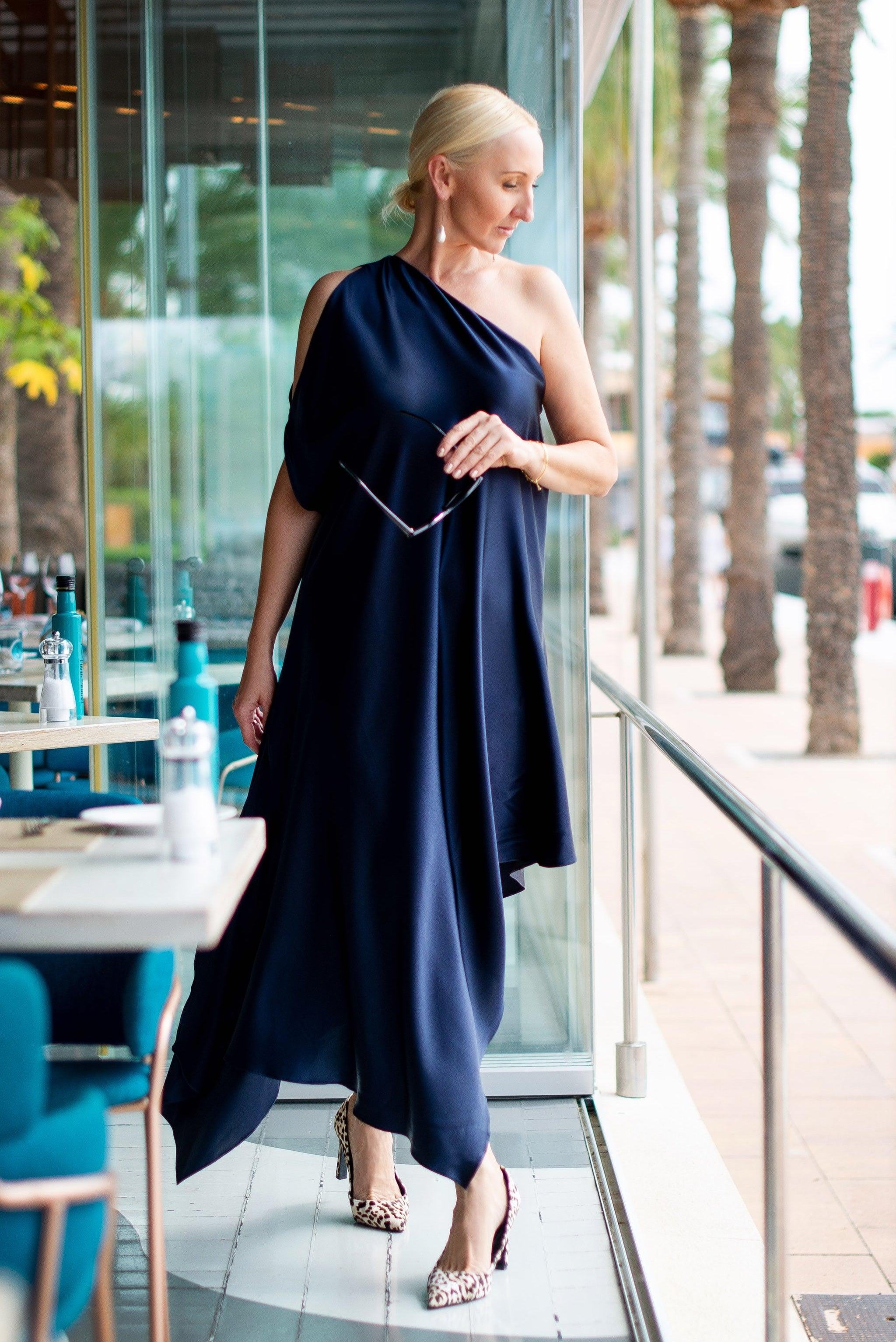 Beatrice silk dress, 12 colors - Sasha La Mer