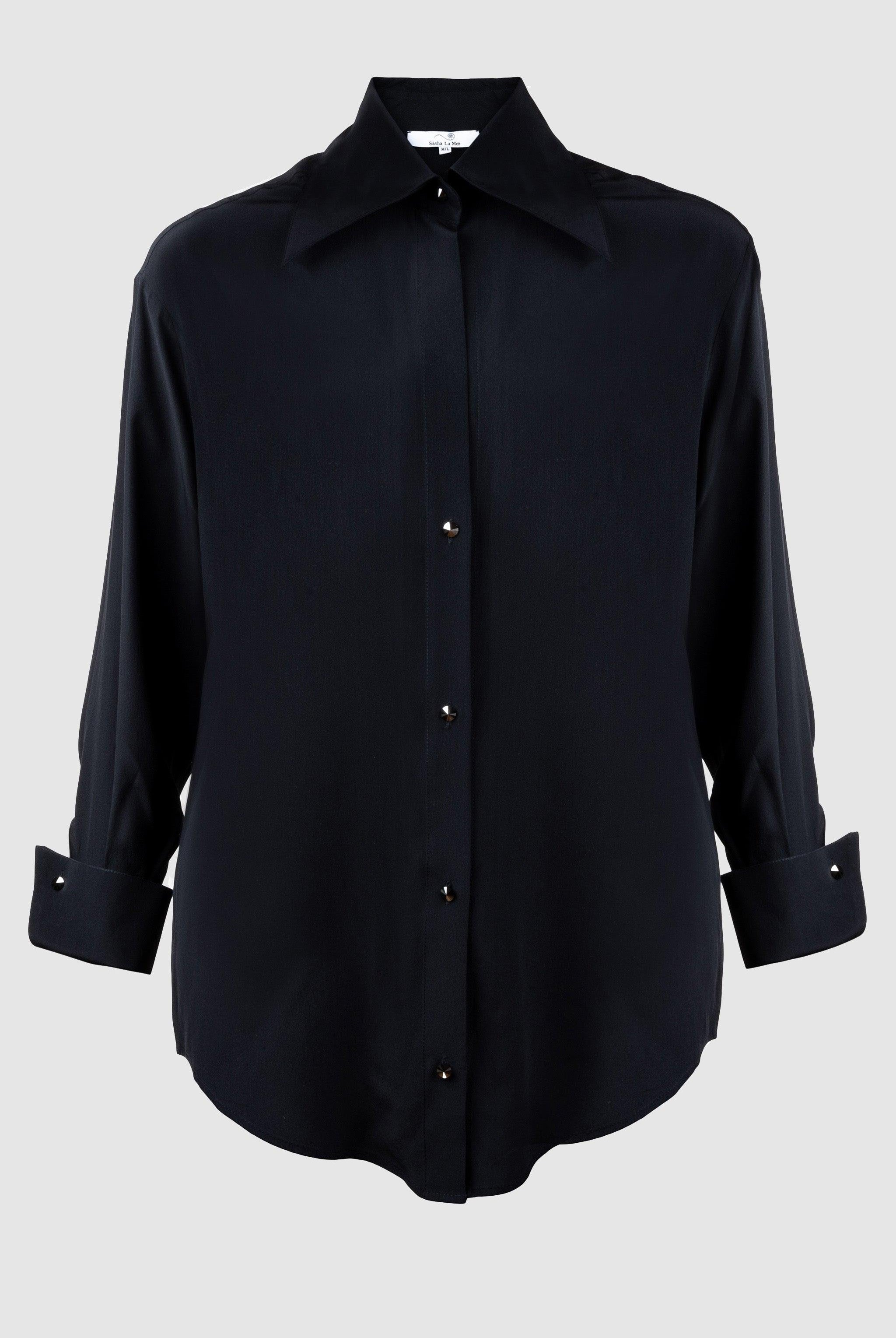 Celine pure silk shirt, 2 colors - Sasha La Mer