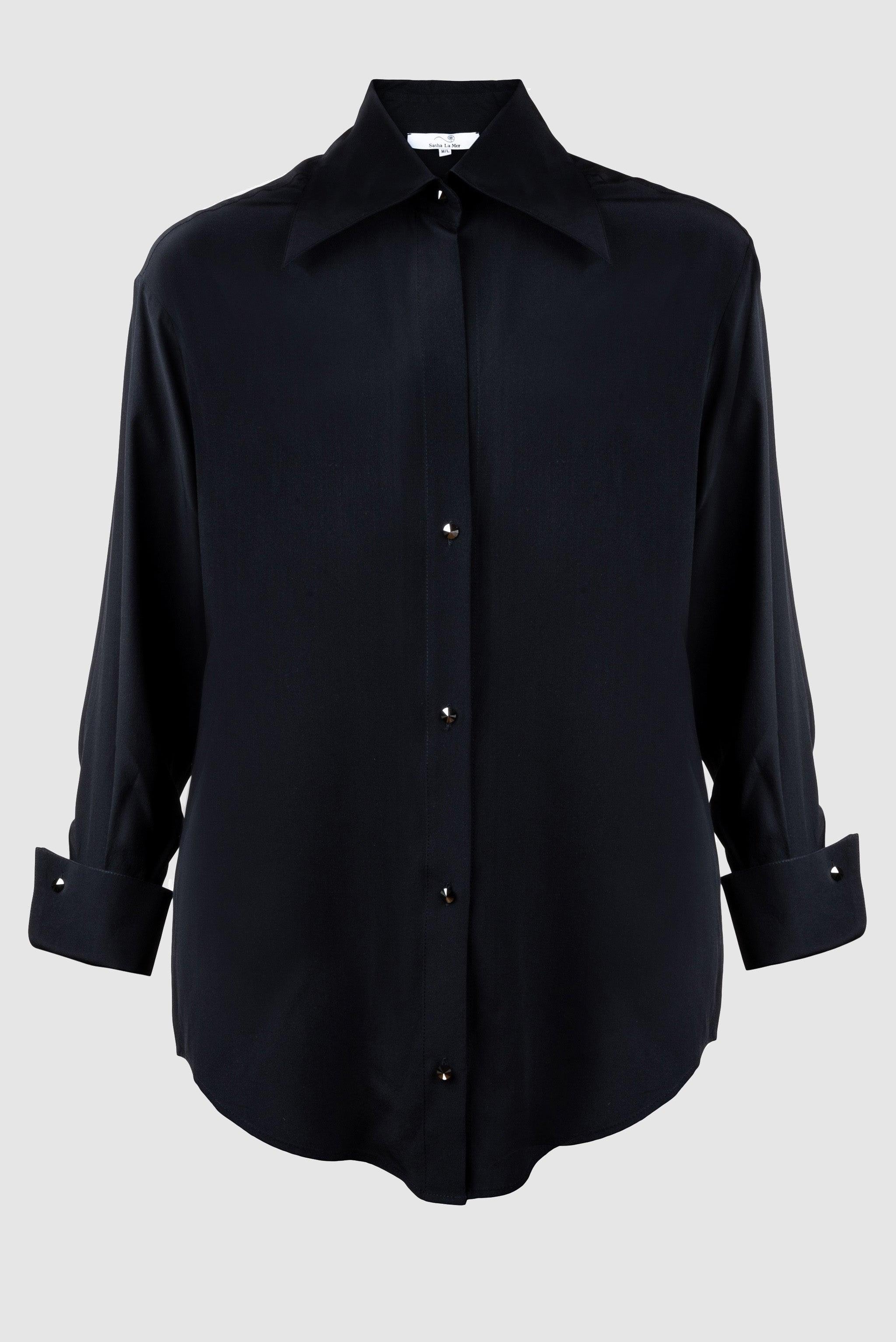 Celine pure silk shirt, 2 colors - Sasha La Mer