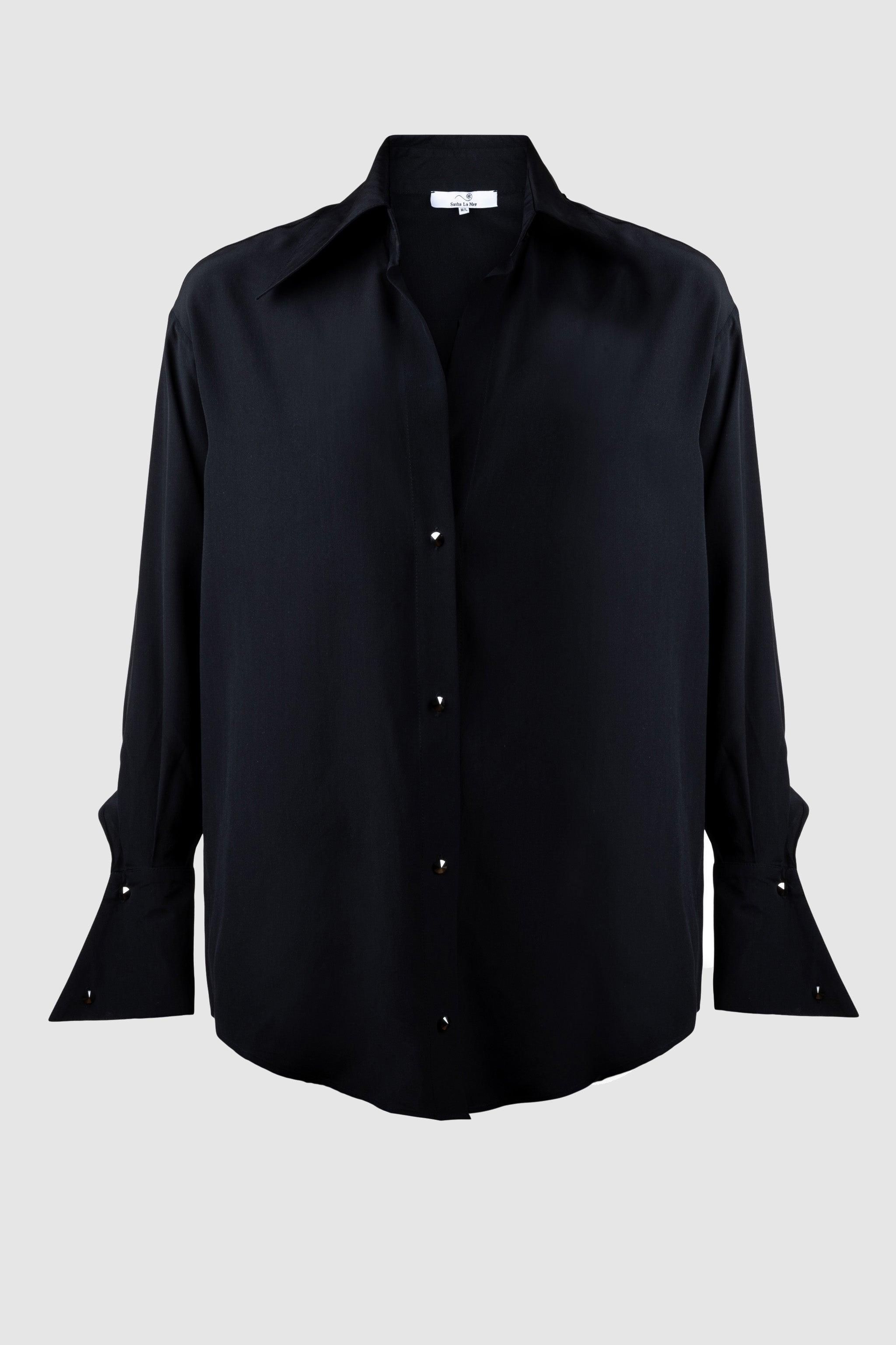 Celine pure silk shirt, 2 colors - Sasha La Mer