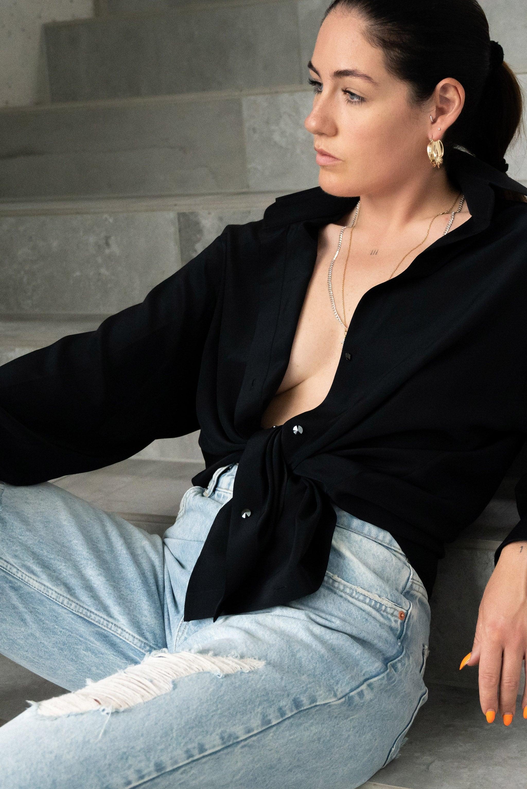 Celine pure silk shirt, 2 colors - Sasha La Mer