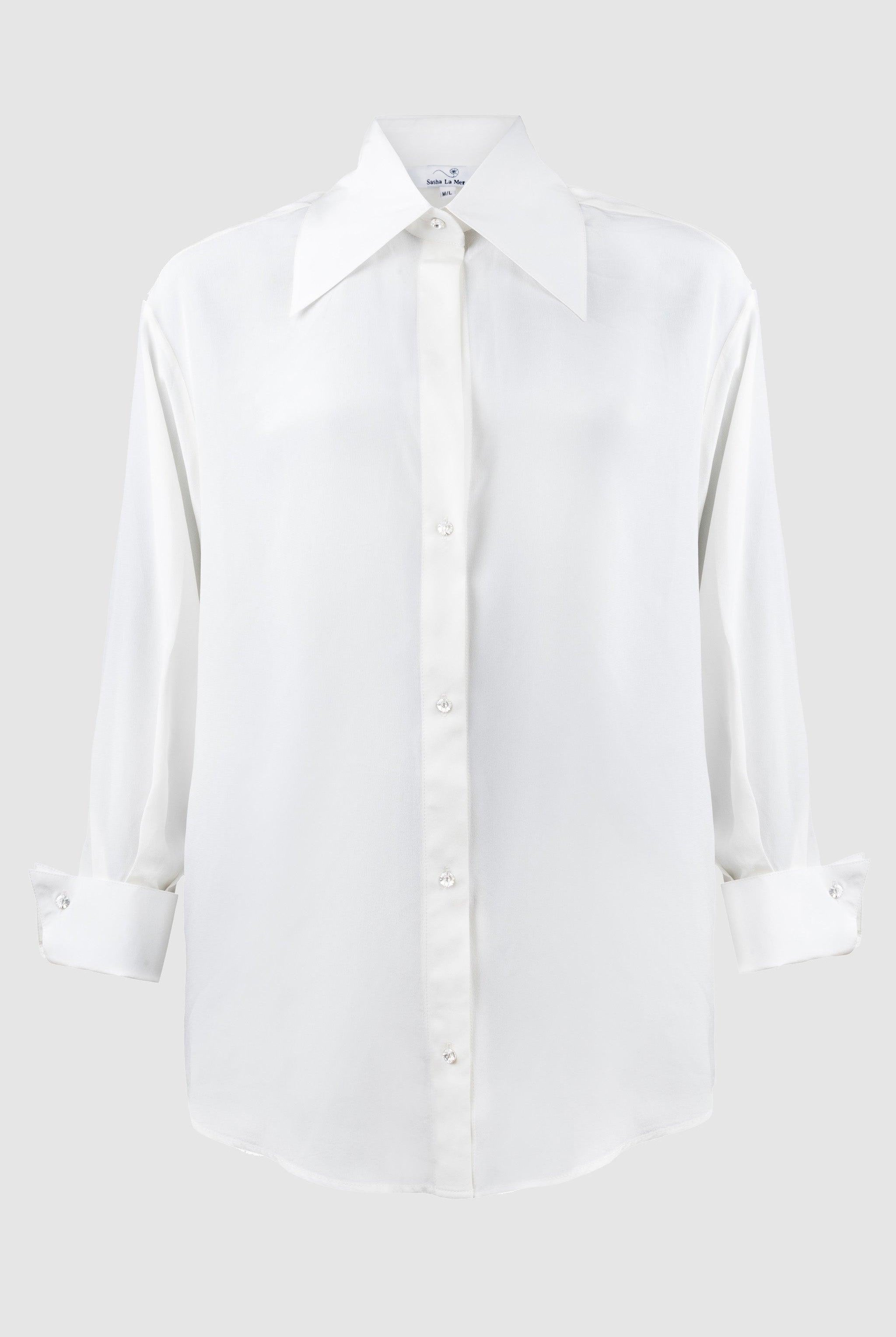 Celine pure silk shirt, 2 colors - Sasha La Mer