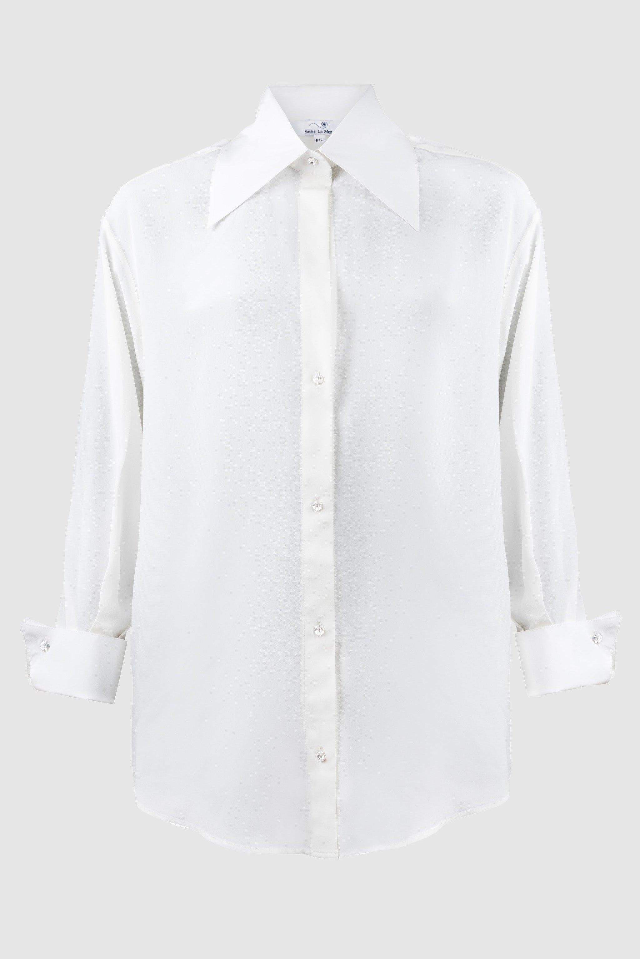 Celine pure silk shirt, 2 colors - Sasha La Mer