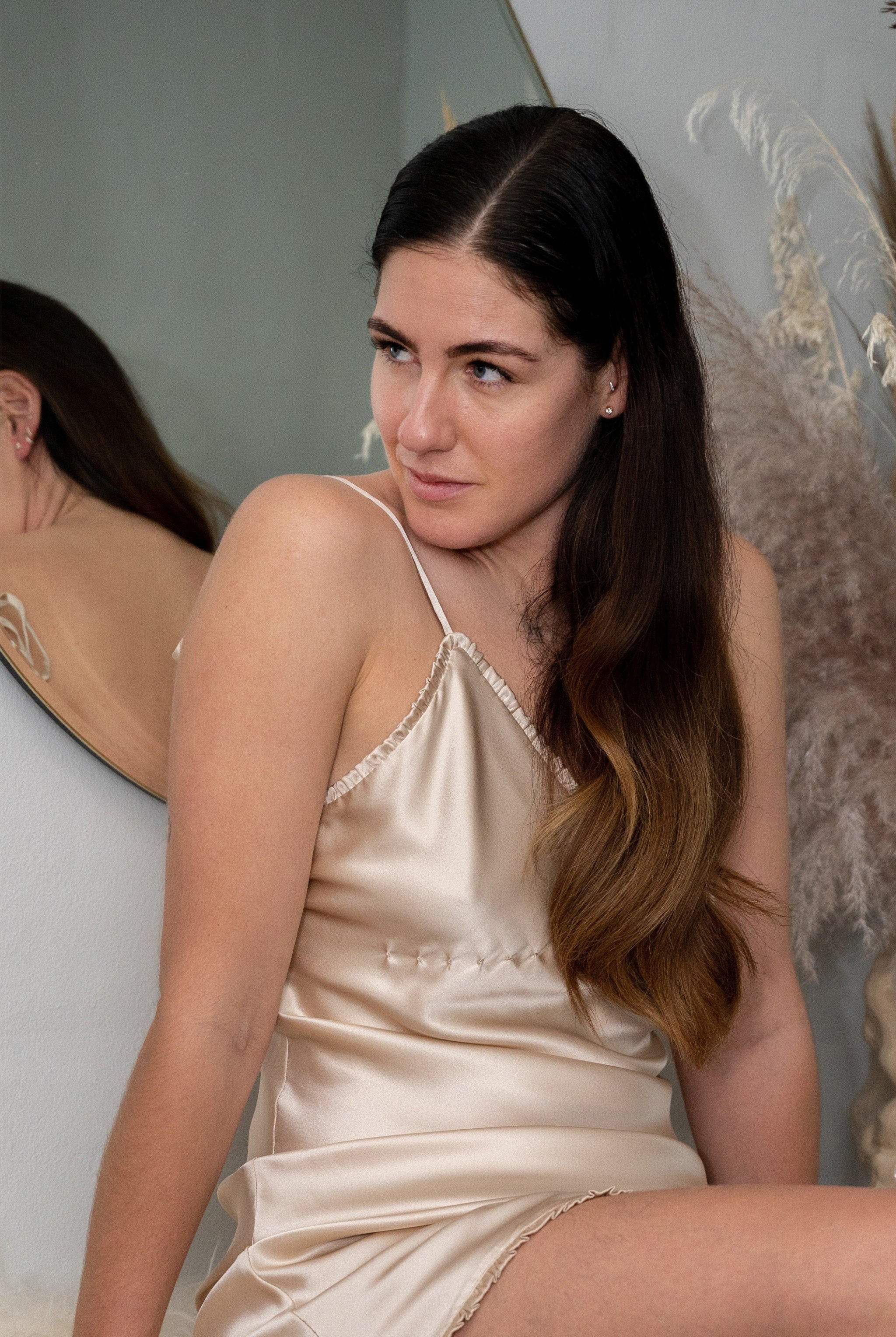 Giselle Silk Slip Dress, 9 colors - Sasha La Mer