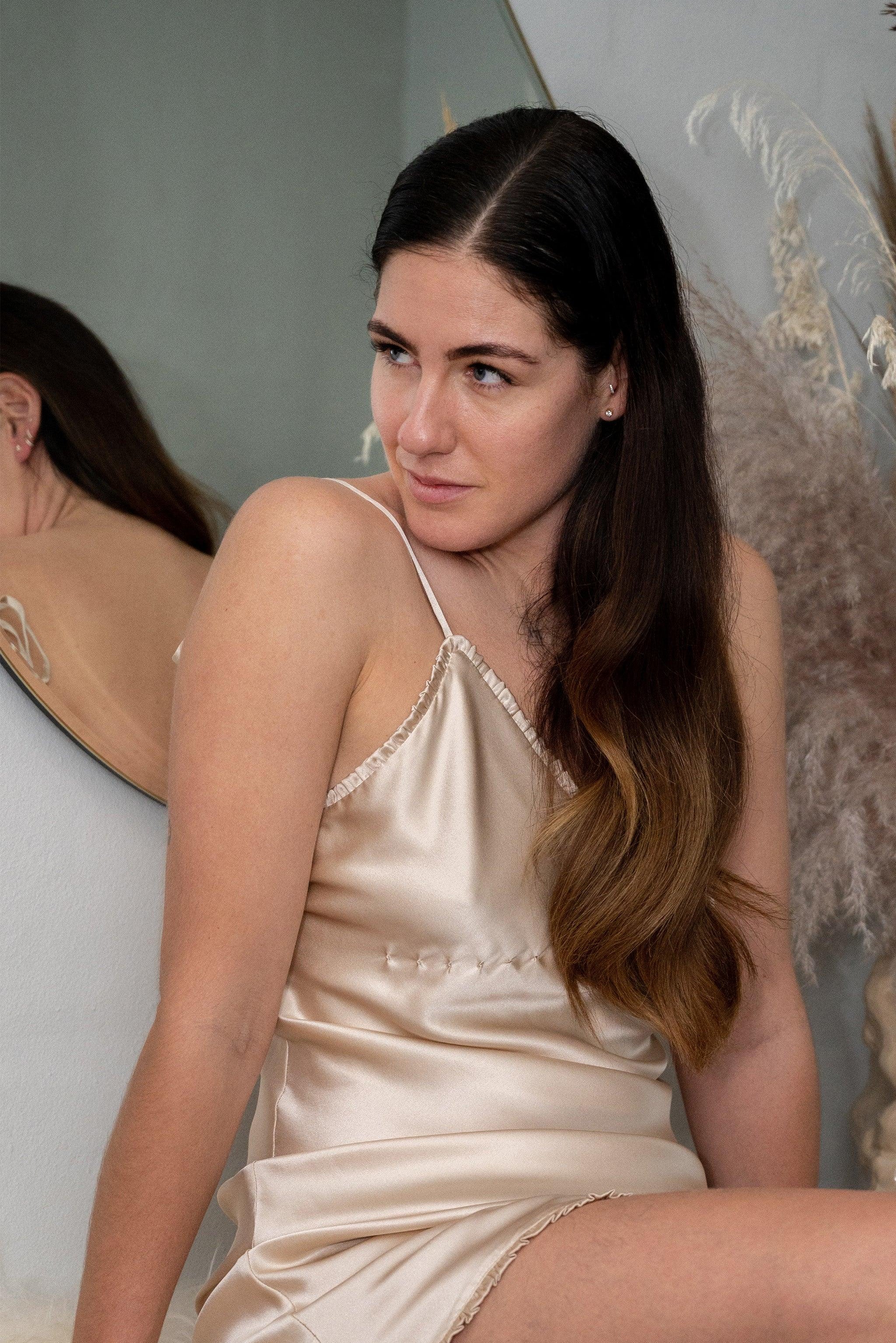 Giselle Silk Slip Dress, 9 colors - Sasha La Mer