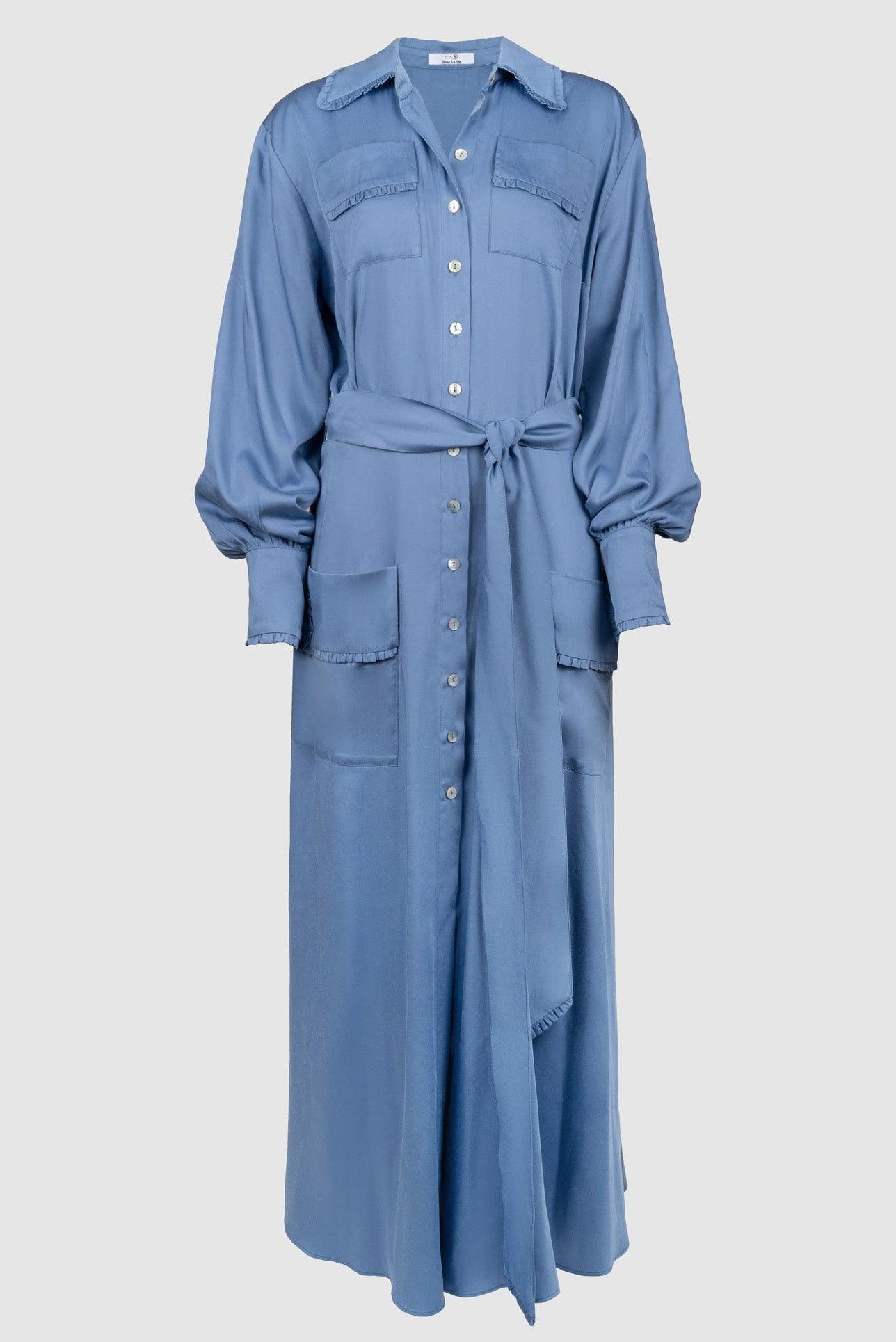 Isabella Maxi Shirt-Dress, 3 colors - Sasha La Mer