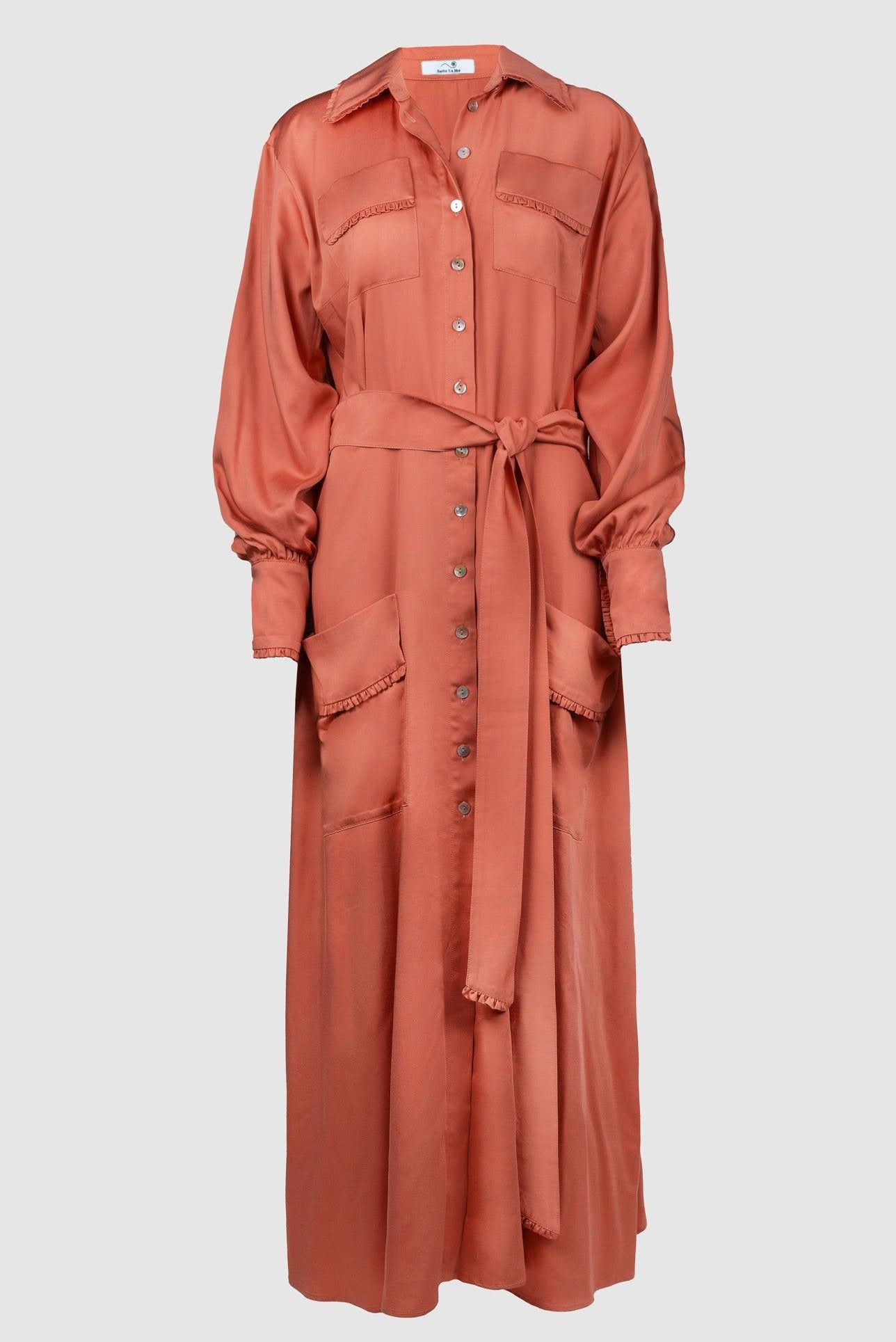 Isabella Maxi Shirt-Dress, 3 colors - Sasha La Mer
