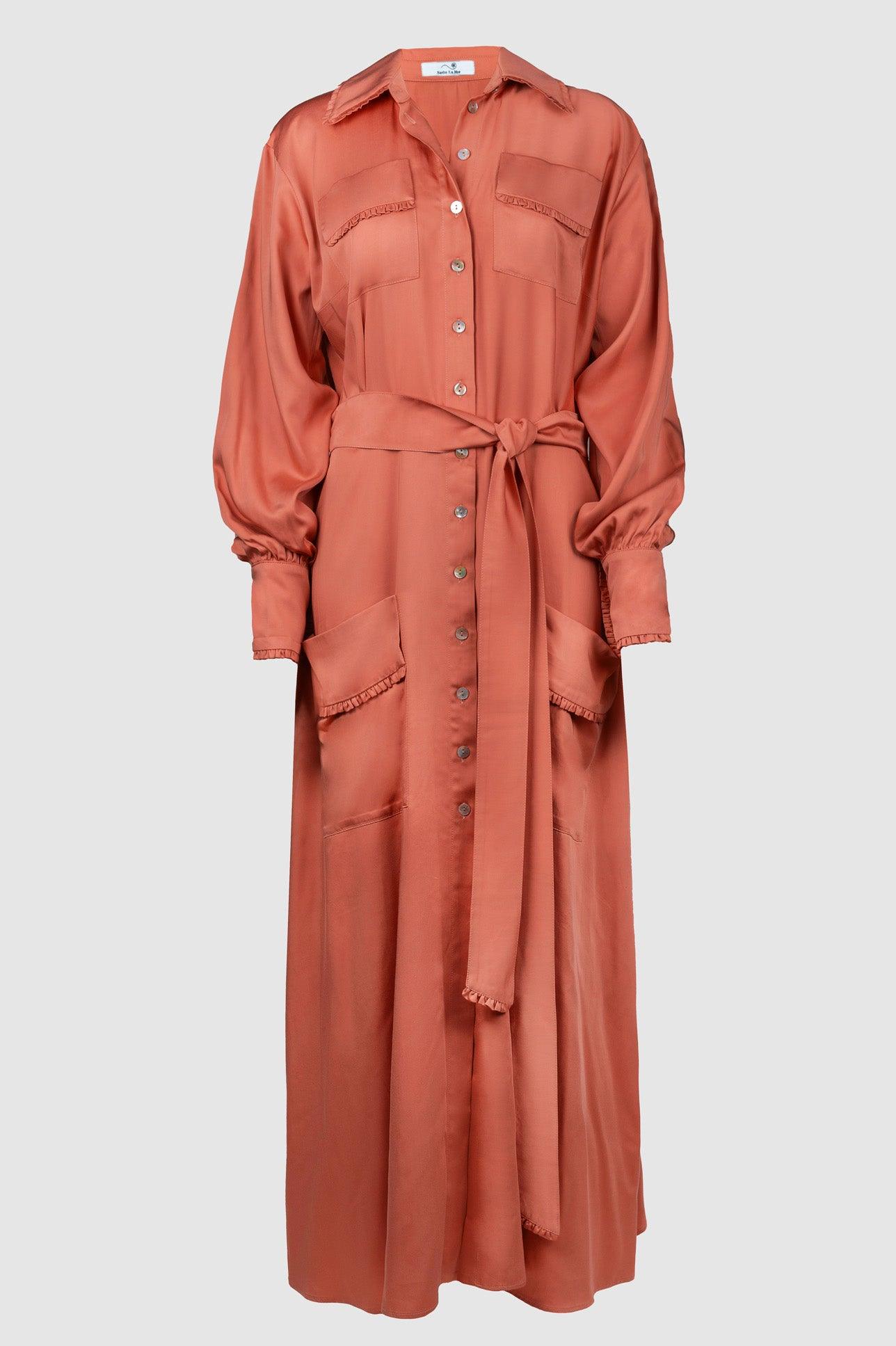 Isabella Maxi Shirt-Dress, 3 colors - Sasha La Mer