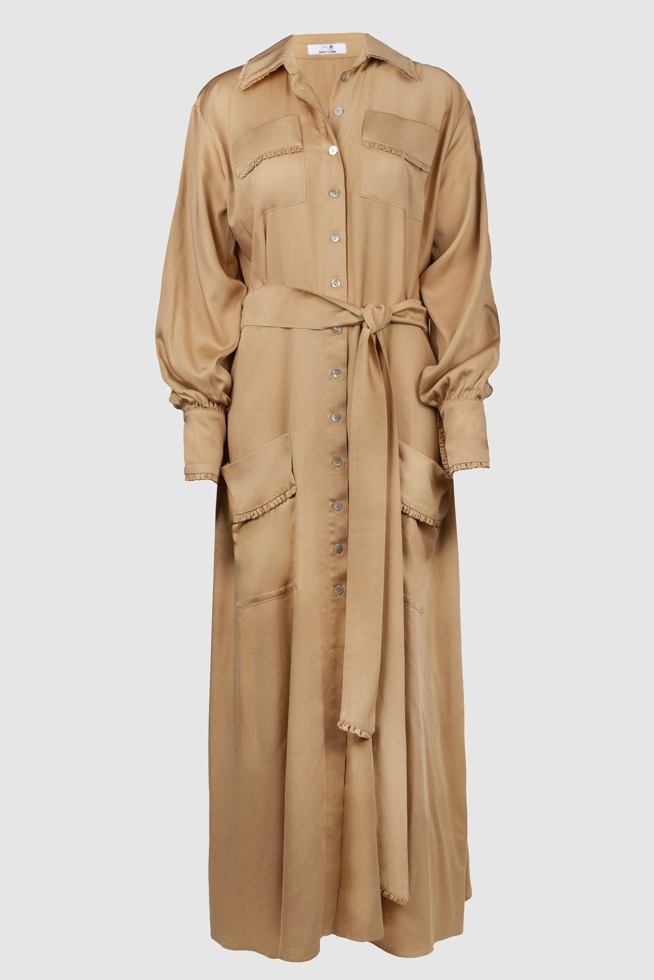Isabella Maxi Shirt-Dress, 3 colors - Sasha La Mer