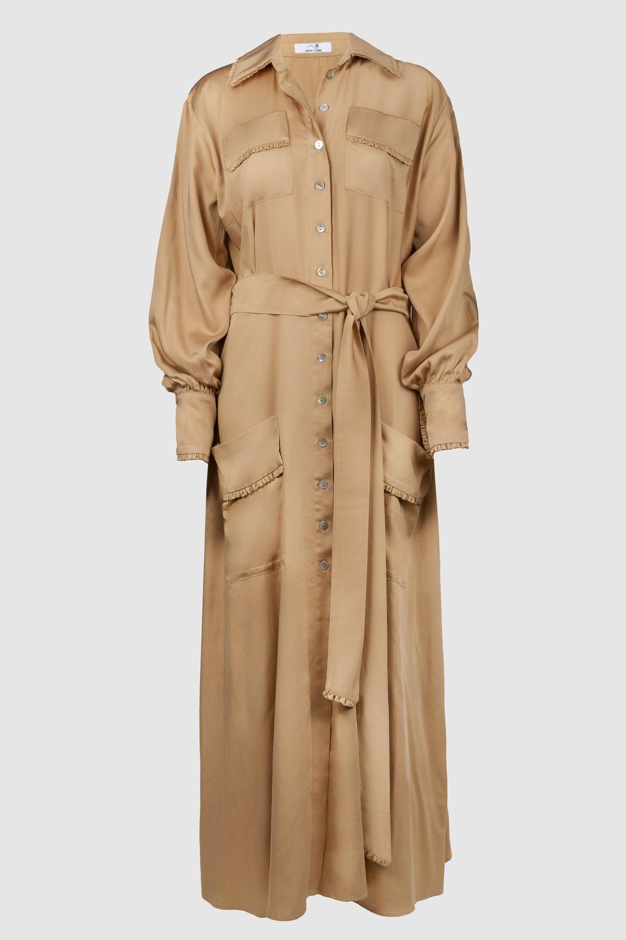 Isabella Maxi Shirt-Dress, 3 colors - Sasha La Mer