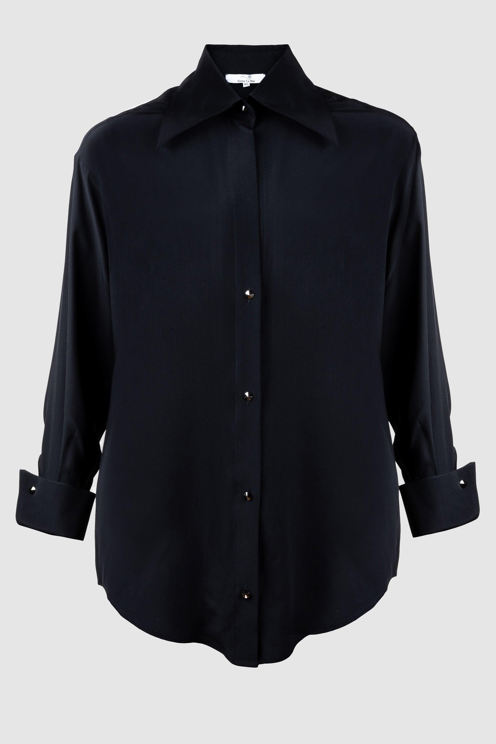 Celine pure silk shirt, 2 colors - Sasha La Mer