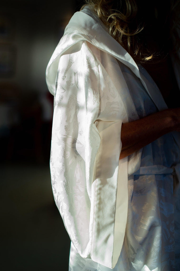 Diana pure jacquard silk robe - Sasha La Mer