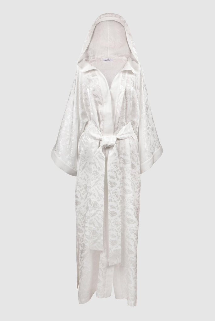 Diana pure jacquard silk robe - Sasha La Mer